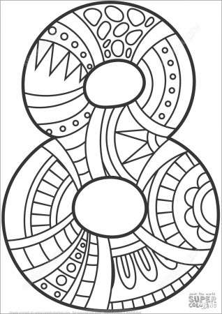 Number 8 Coloring Pages - ColoringBay