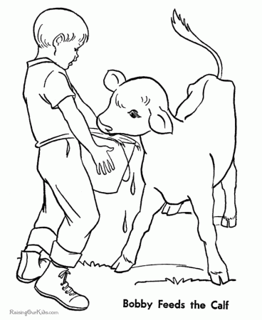 Calf Coloring Pages 174 | Free Printable Coloring Pages