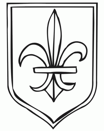 Coat of Arms Coloring Page: Fleur De Lis | Scouts