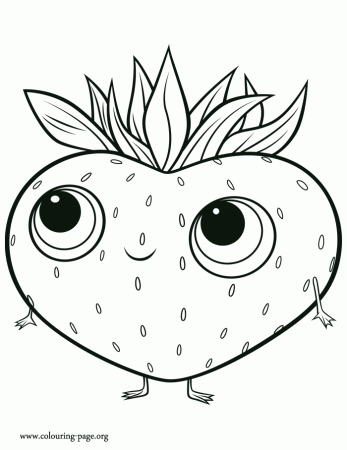 cute strawBerry Coloring Pages for kids | Great Coloring Pages