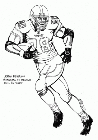adrian peterson Colouring Pages