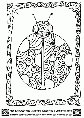 Detailed Ladybug Coloring Page,Lucy Learns Detailed Coloring Pages 