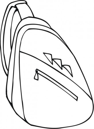 girl with backpack Colouring Pages