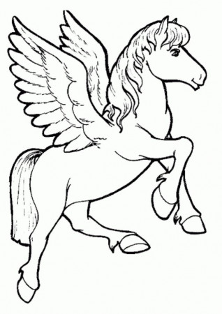 Flying Unicorn Coloring Pages Kids - Kids Colouring Pages