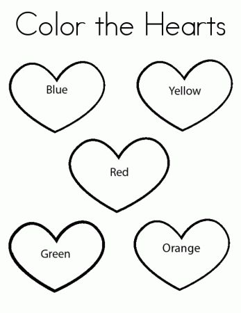 Heart Coloring Pages for Kids- Coloring Book Pages
