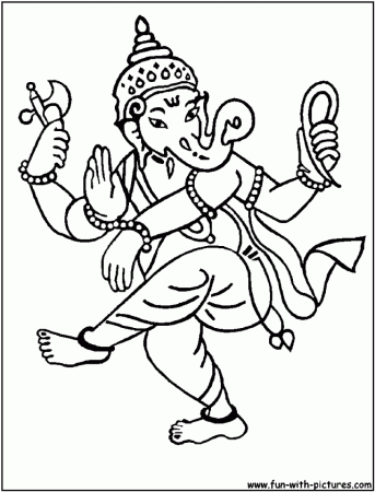 Lord Ganesha Coloring Pages Diwali Sheets Pictures 221397 Hindu 