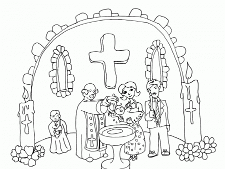 Sacrament of Baptism coloring page | Baptism