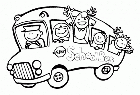 Printable Coloring Pages School Bus Cartoon Kids Id 41739 63475 