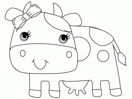 cow animals coloring pages book