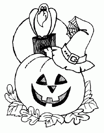 Free Colouring Pages Halloween Pumpkin
