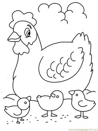 hen and rooster Colouring Pages (page 2)