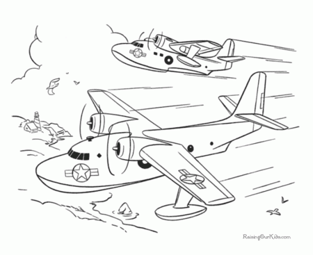 Airplane picture to color 008