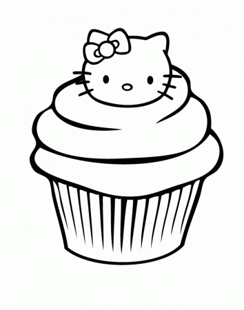 A Delicious Cupcake Coloring Pages - Cookie Coloring Pages : Girls 