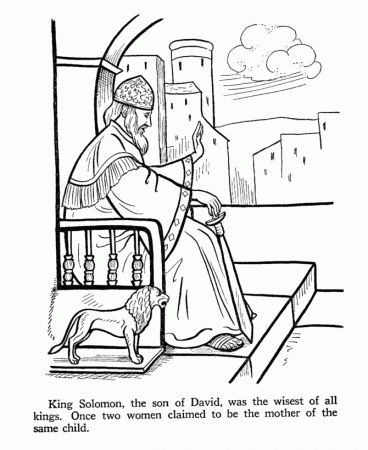 King Solomon coloring picture | Sunday School