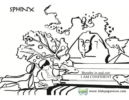 Sphinx Coloring Page — Kids Yogaverse