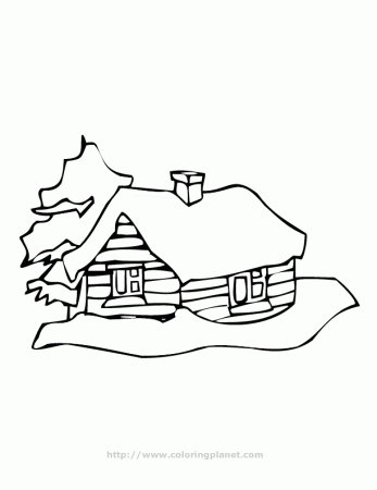 cabin Colouring Pages (page 2)