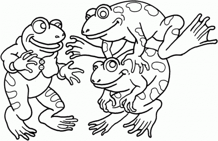 Leap Frog Coloring Pages Vector Of A Cartoon Super Frog Outlined 