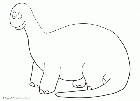 Cartoon Apatosaurus To Colour In 198273 Cartoon Dinosaur Coloring 