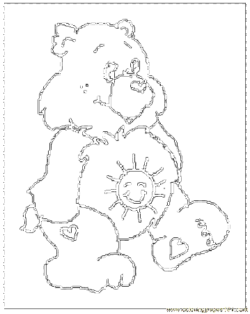 Coloring Pages Funshine Care Bear (Cartoons > Care Bears) - free 
