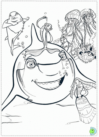 shark tale Colouring Pages