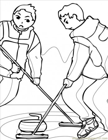 Coloring Pages Curling Ink (Sports > Winter sports) - free 