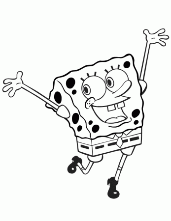 Happy Spongebob Coloring Page | Free Printable Coloring Pages