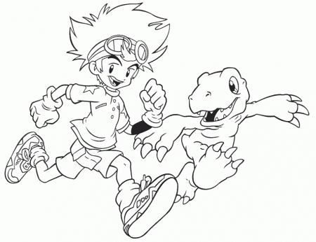 Digimon 5 Cartoons Coloring Pages & Coloring Book