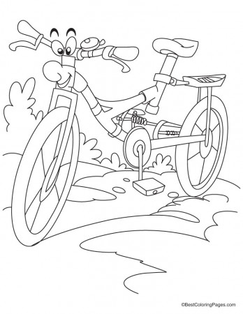 Cartoon racing cycle coloring page | Download Free Cartoon racing 