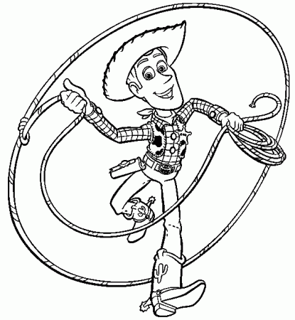 Anime Movie Toy Story Woody Colouring Pages Free For Preschool #