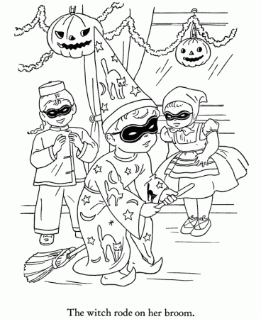 Halloween Party Coloring Page Sheets - Halloween Party Masks 