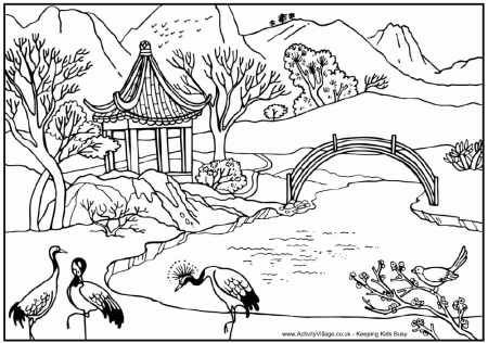 Chinese-coloring-6 | Free Coloring Page Site