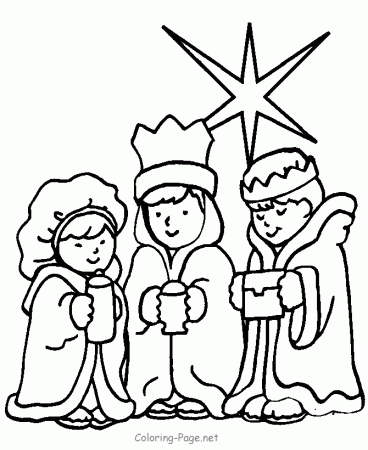 Christian Coloring Page - Three Kings - Kids