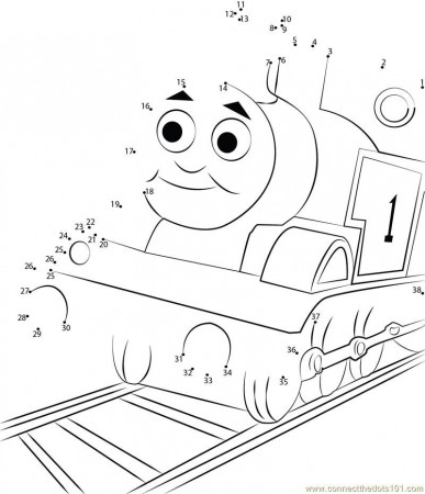 Connect the Dots Thomas Tank Engine (Cartoons > Thomas Friends 