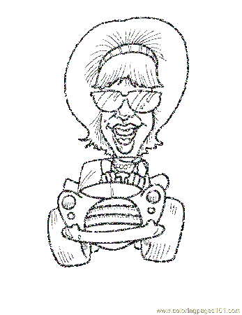 printable coloring page happy driving car sports racing cars 