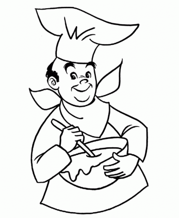chef cook Colouring Pages