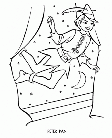 BlueBonkers: Nursery Rhymes Coloring Page Sheets - Peter Pan 