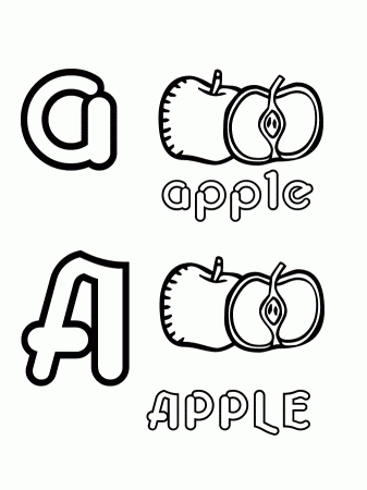 A is for Apple Coloring | Coloring