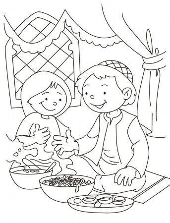 sheets on Eid Colouring Pages