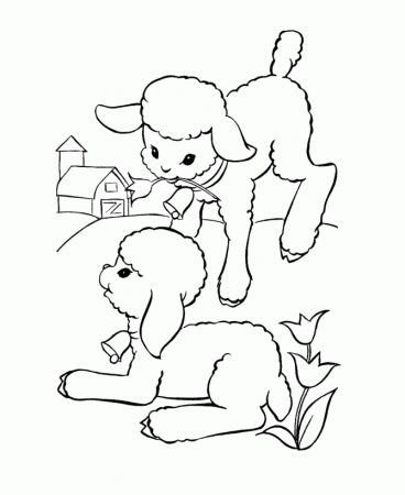 BlueBonkers: Free Printable Easter Lamb Coloring Page Sheets - 9 