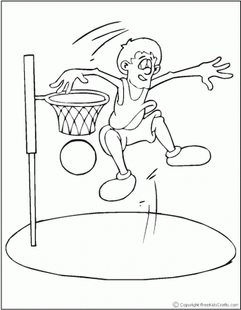 Kids Coloring Pages : Basketball Player Coloring Pages