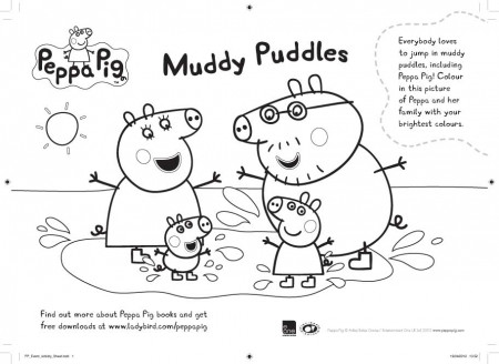 Peppa Pig Muddy Puddles colouring - Scholastic Book Club