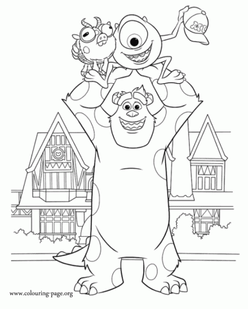 fun coloring this scene from Monsters University movie. Just print 