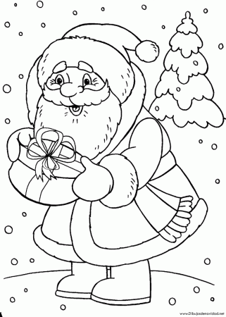 Dibujos de Papa Noel - Muchos dibujos de Papá Noel para colorear