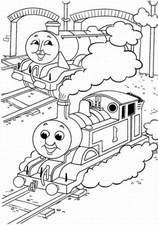 Cute Thomas And Friends Be Happy Coloring For Kids - deColoring