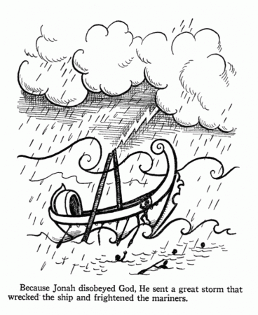 Bible Printables - Old Testament Bible Coloring Pages - Jonah 2