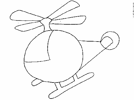 cartoon helicopter coloring pages for kids - Free Printable 