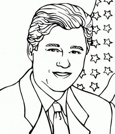Printable Presidents Bill Clinton Coloring Pages - Event Coloring 
