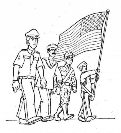 Honoring American Veterans On Veterans Day Coloring Page - Kids 