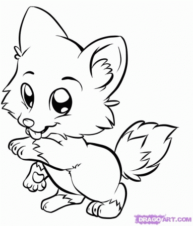 Cute Cartoon Animals Coloring Pages Pictures 1