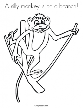 Coloring Page Of Monkeys : Printable Coloring Book Sheet Online 